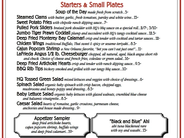 Starters and Small Plates