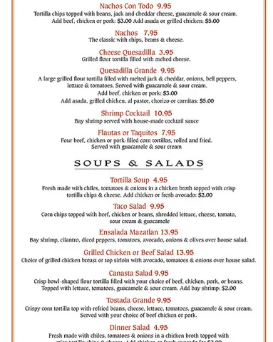 Maya Mexican Restaurant - Appetizers