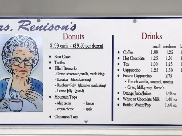 Mrs. Renison's Donuts Menu