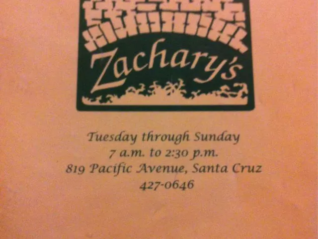 Zachary's menu