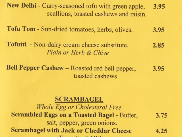 Bagelry Menu - Vegan/Non-Dairy and ScramBagel