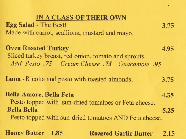 Bagelry Menu - Gone Fishing/In a class of their Own/Combos