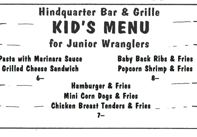 Kids Menu