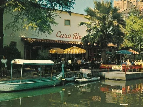 Historic photo of Casa Rio on the San Antonio River Walk