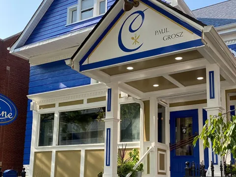 Cuisine restaurant storefront entrance in Detroit