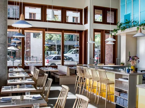 Dining room and dishes at G-Love