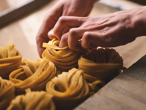 Pasta and dishes at Ava Gene's
