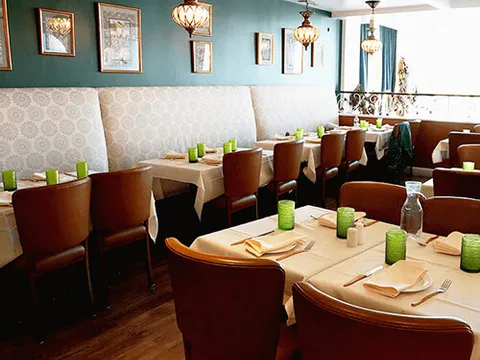 Dining room at Moghul Restaurant in Edison, New Jersey