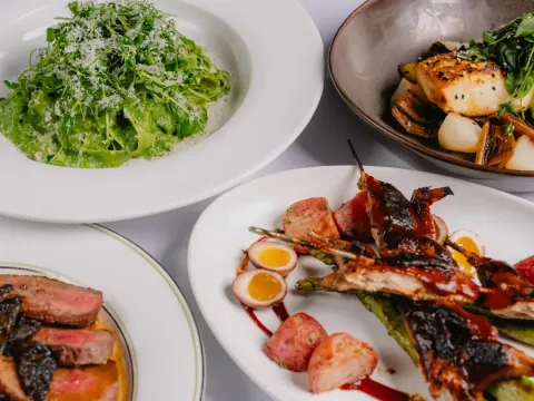Plated dish at Amelia's Wood Fired Cuisine in Tulsa