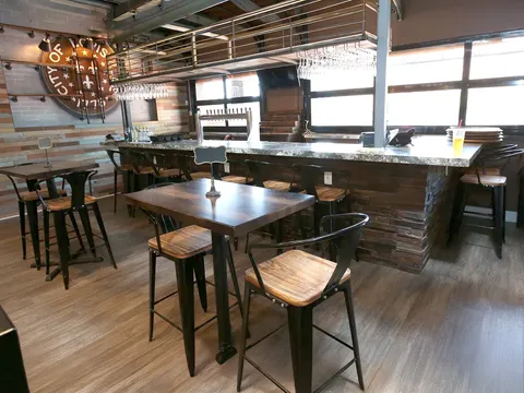 Bar and seating area at 80/20 at Kaelin's in Louisville